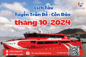 lịch tàu tuyến trần đề-côn đảo tháng 10-2024